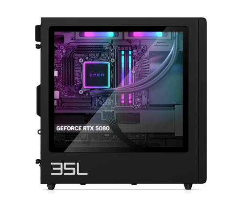 HP OMEN 35L GT16-1082nd AMD Ryzen 7 9800X3D 32GB DDR5 2TB PCIe NVMe SSD RTX 5080 16GB W11H AMD Ryzen™ 7 DDR5-SDRAM NVIDIA GeForce RTX 5080 Windows 11 Home Tower PC Zwart