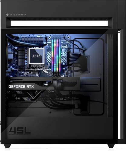 OMEN by HP 45L GT22-3220nd Intel Core Ultra 9 285K 64 GB DDR5-SDRAM 2 TB SSD NVIDIA GeForce RTX 5080 Windows 11 Home Tower PC AI PC Zwart