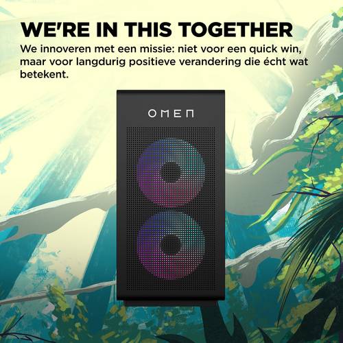 HP OMEN 35L GT16-0055nd Intel® Core™ i7 i7-14700F 32 GB DDR5-SDRAM 1 TB SSD NVIDIA GeForce RTX 4070 Ti Super Windows 11 Home Tower PC Zwart