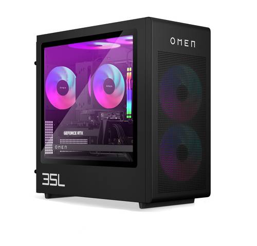 HP OMEN 35L GT16-0055nd Intel® Core™ i7 i7-14700F 32 GB DDR5-SDRAM 1 TB SSD NVIDIA GeForce RTX 4070 Ti Super Windows 11 Home Tower PC Zwart