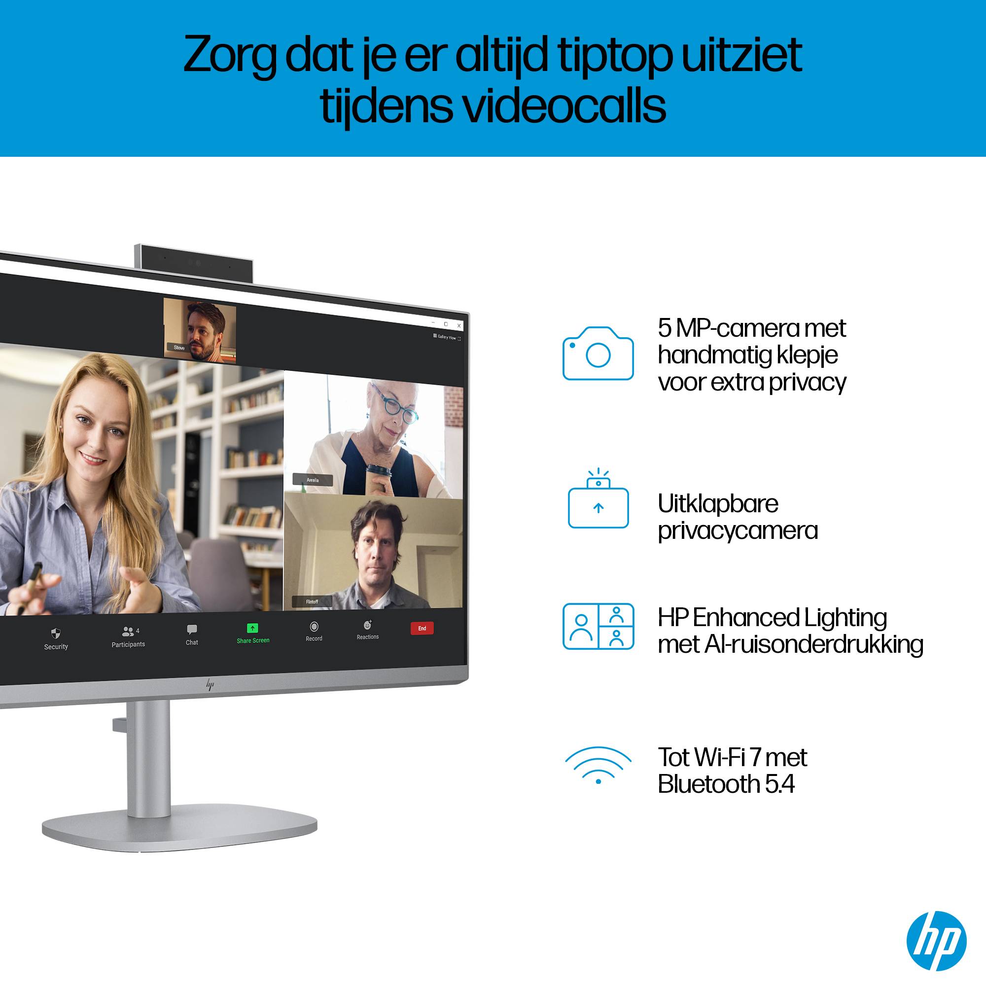 HP OmniStudio X 27-cs0016nd Intel Core Ultra 5 125H 27inch FHD AG 16GB DDR5 512GB PCIe NVMe SSD Intel Arc W11H Meteor Silver 68,6 cm (27") 1920 x 1080 Pixels Alles-in-één-pc DDR5-SDRAM Windows 11 Home Wi-Fi 7 (802.11be)