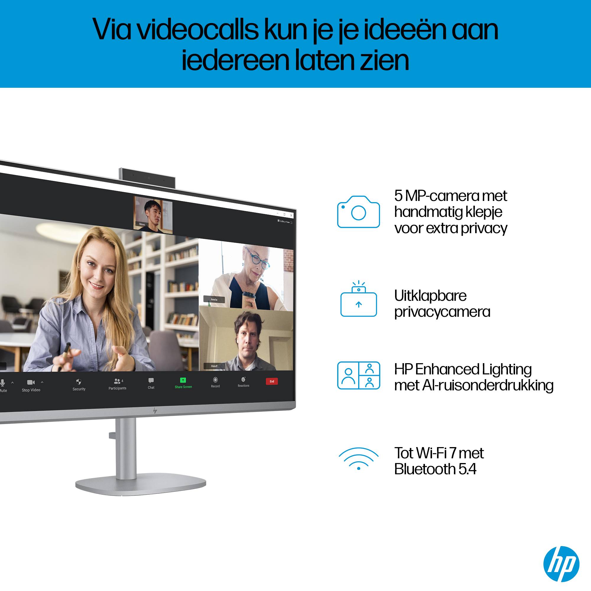 HP OmniStudio X 32-c0091nd Intel Core Ultra 7 155H 31.5inch UHD AG 32GB DDR5 2TB PCIe NVMe SSD RTX 4050 6GB W11H Meteor Silver 80 cm (31.5") 3840 x 2160 Pixels Alles-in-één-pc DDR5-SDRAM NVIDIA GeForce RTX 4050 Windows 11 Home Wi-Fi 7 (802.11be) AI PC Z