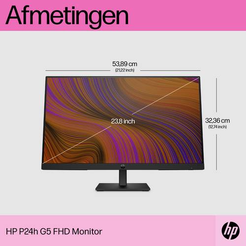 HP P24h G5 computer monitor 60,5 cm (23.8") 1920 x 1080 Pixels Full HD LCD Zwart