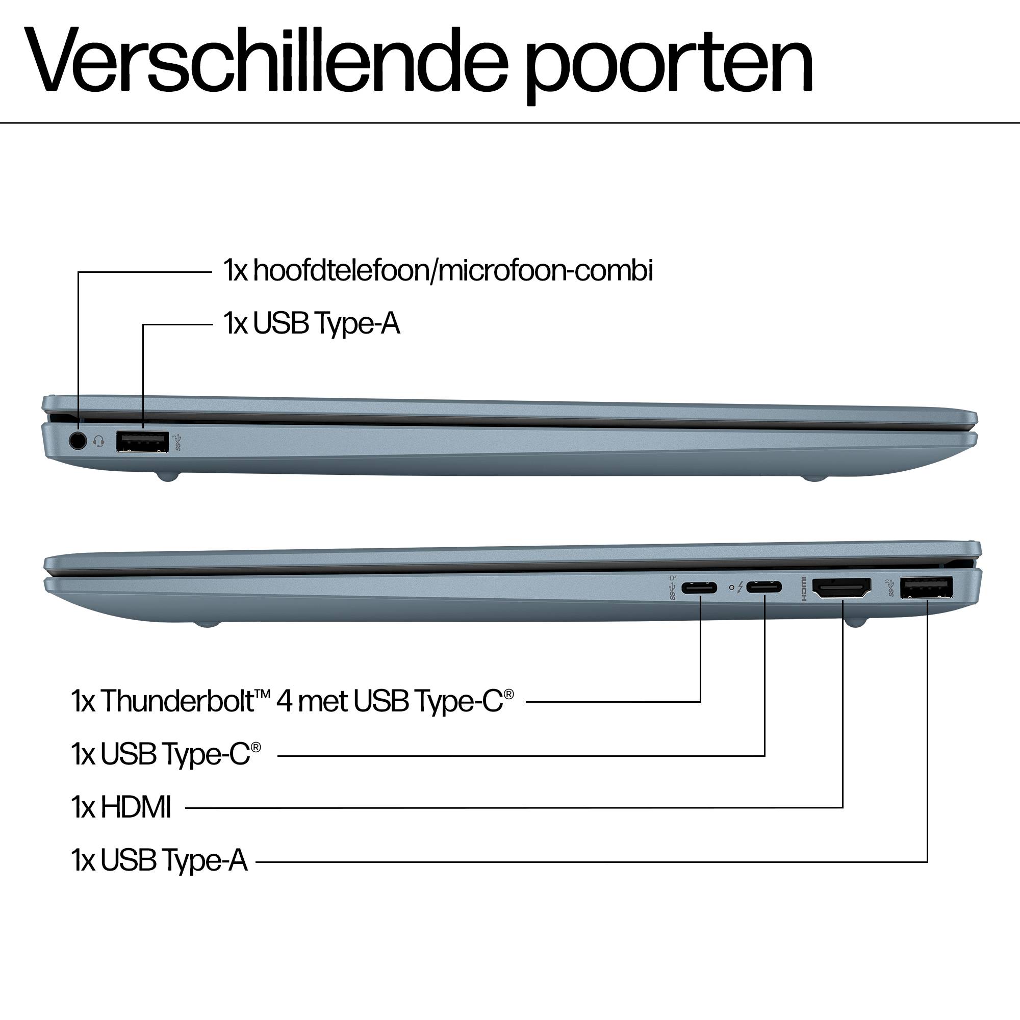 HP Pavilion Plus 14-ew1060nd Intel Core Ultra 7 155H Laptop 35,6 cm (14") 3K 32 GB LPDDR5x-SDRAM 1 TB SSD Wi-Fi 6E (802.11ax) Windows 11 Home Blauw