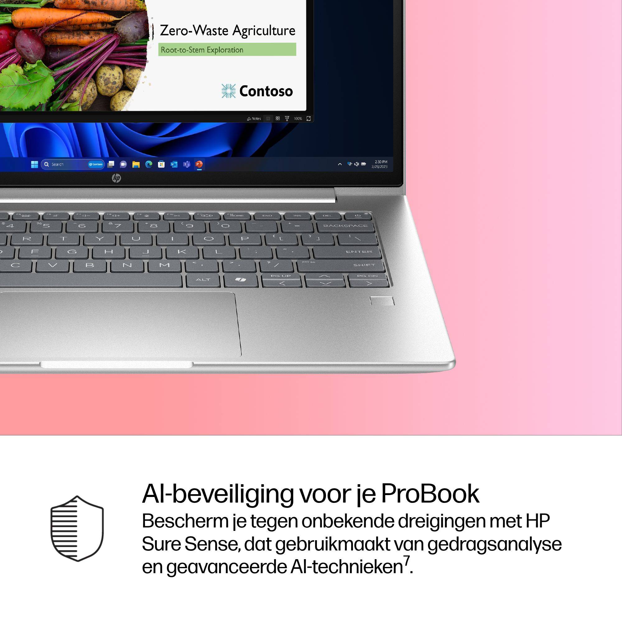 HP ProBook 4 G1i AI Intel Core Ultra 7 255H Laptop 35,6 cm (14") WUXGA 16 GB DDR5-SDRAM 512 GB SSD Wi-Fi 6E (802.11ax) Windows 11 Pro AI PC Zilver QWERTY