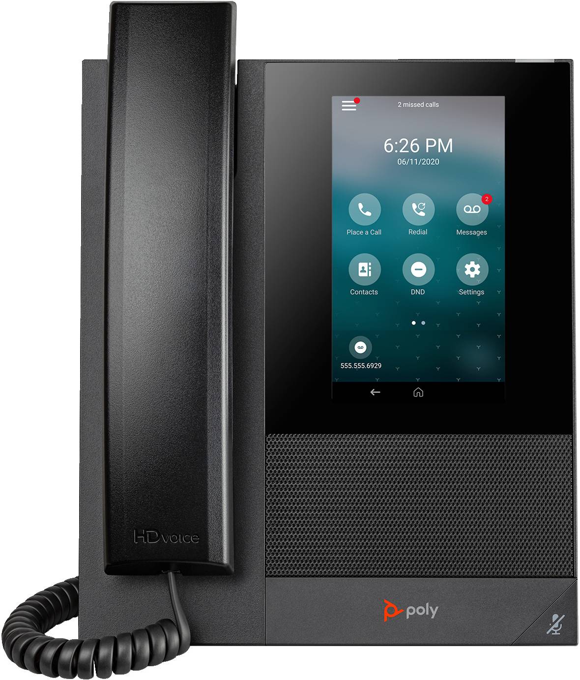 POLY CCX 400 Business Media Phone voor Microsoft Teams met PoE-ondersteuning