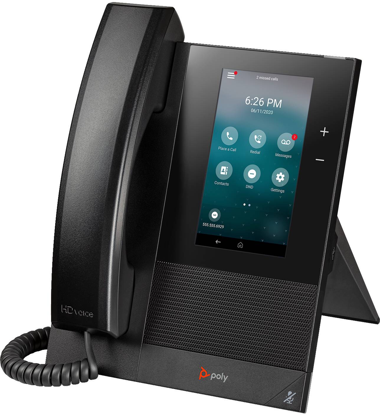POLY CCX 400 Business Media Phone voor Microsoft Teams met PoE-ondersteuning