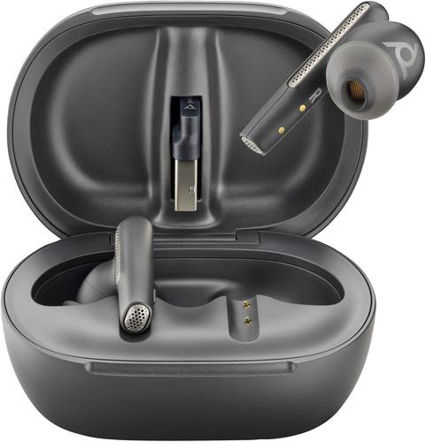 POLY Voyager Free 60+ UC M Carbon Black Earbuds + BT700 USB-A-adapter + oplaadcase met touchscreen