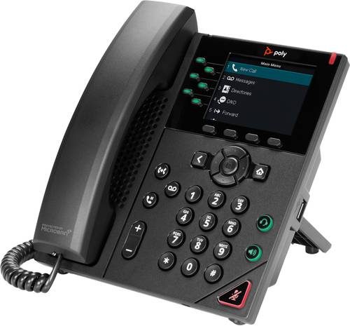 POLY VVX 350 6-lijns IP-telefoon met PoE-ondersteuning