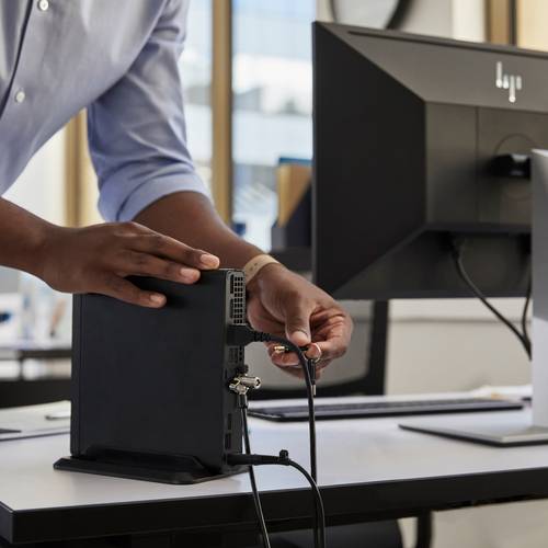 HP Pro Mini 400 G9 Intel® Core™ i3 i3-14100T 16 GB DDR5-SDRAM 512 GB SSD Windows 11 Pro Mini PC Zwart