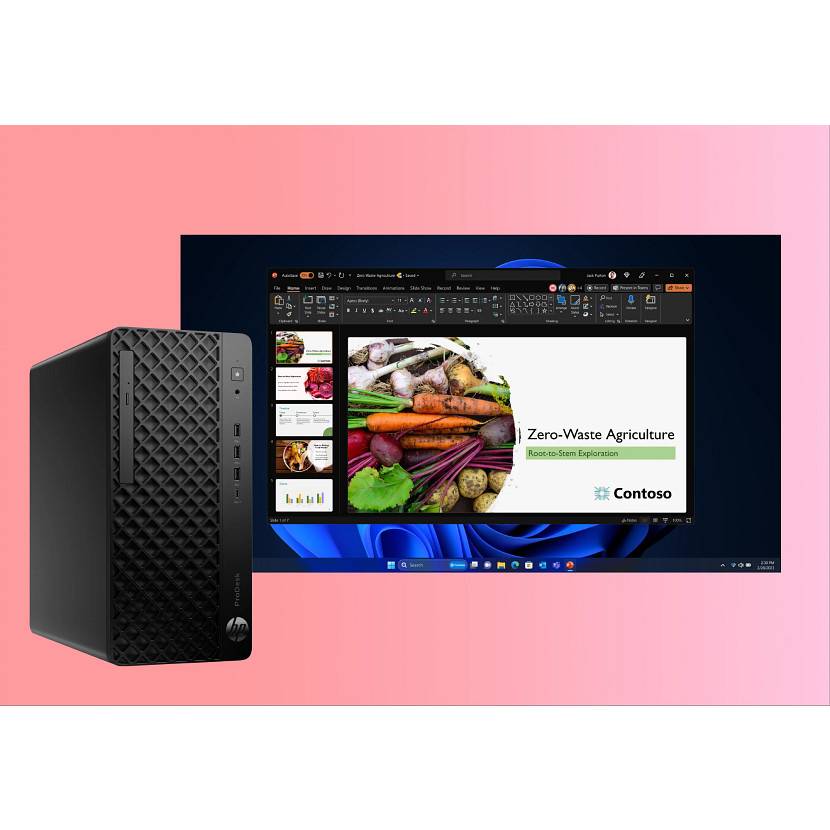 HP ProDesk 4 Tower G1i AI Intel Core Ultra 7 265 16 GB DDR5-SDRAM 512 GB SSD Windows 11 Pro PC AI PC Zwart