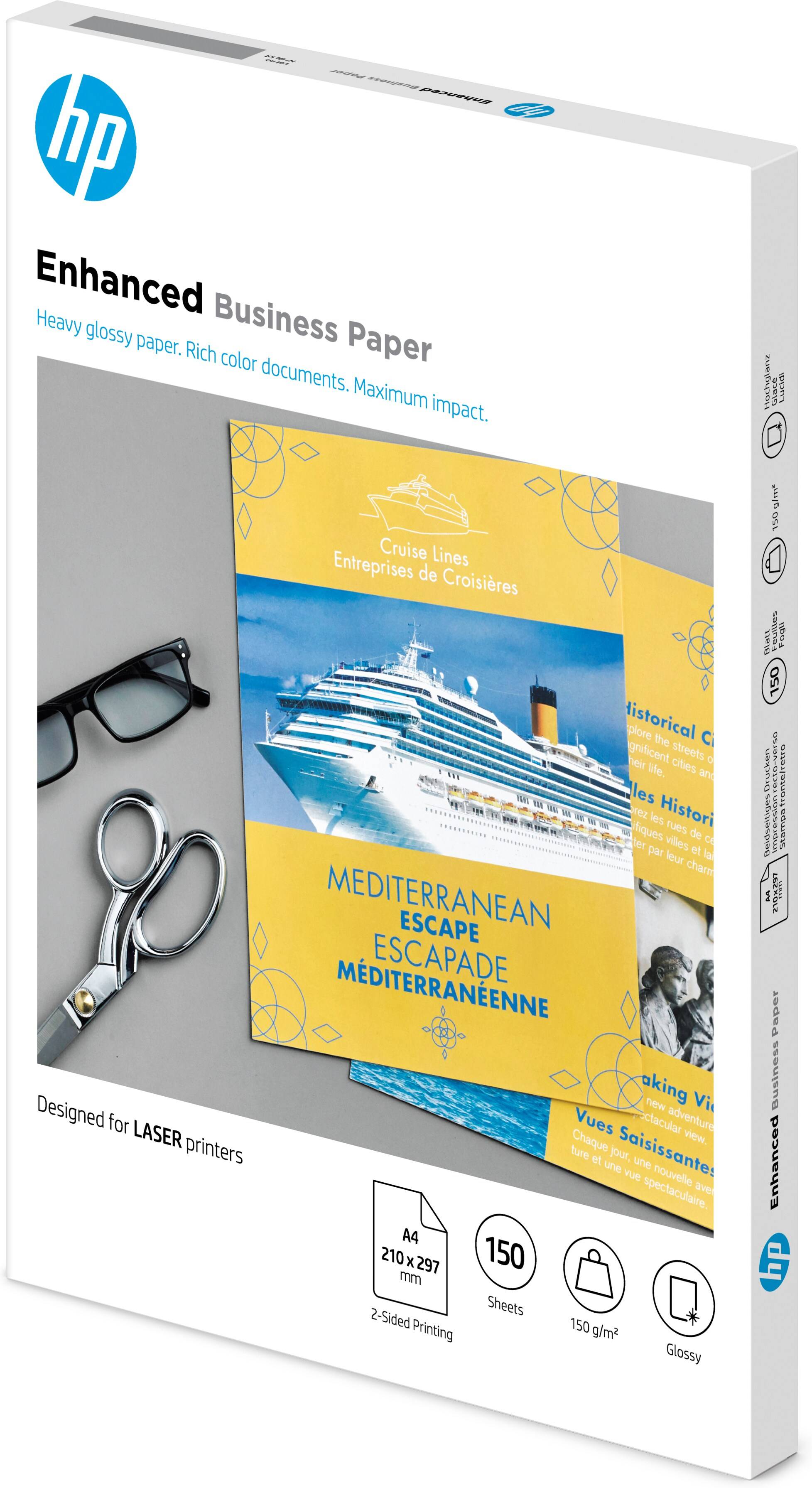 HP Professional Laser Paper, glanzend, 150 gr/m², 150 vel, A4/210 x 297 mm