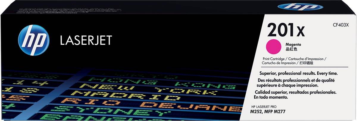 HP toner 201X, 2 300 pagina's, OEM CF403X, magenta
