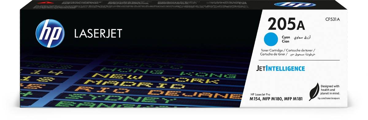 HP toner 205A, 900 pagina's, OEM CF531A, cyaan