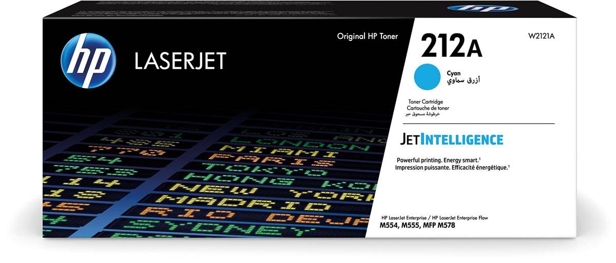 HP toner 212A, 4.500 pagina's, OEM W2121A, cyaan