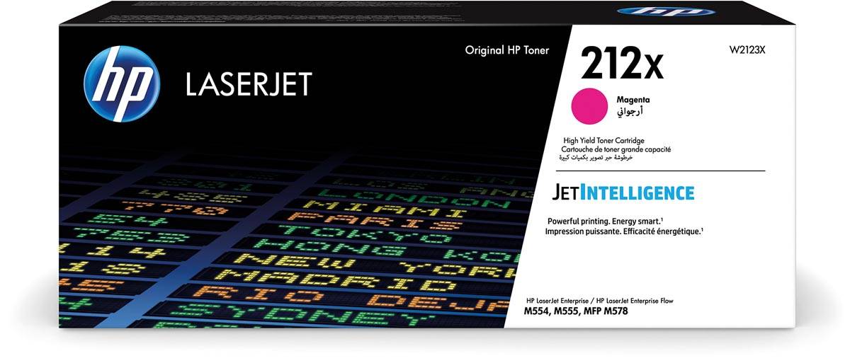 HP toner 212X, 10.000 pagina's, OEM W2123X, magenta