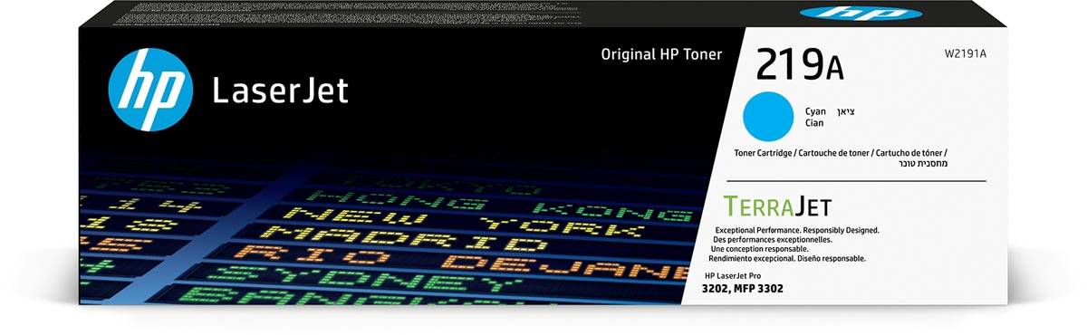 HP toner 219A, 1.200 pagina's, OEM W2191A, cyaan