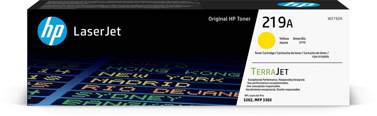 HP toner 219A, 1.200 pagina's, OEM W2192A, geel