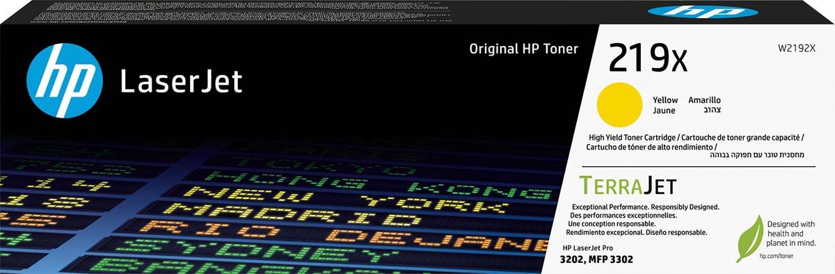 HP toner 219X, 2.500 pagina's, OEM W2192X, geel
