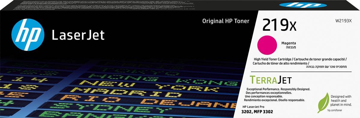 HP toner 219X, 2.500 pagina's, OEM W2193X, magenta