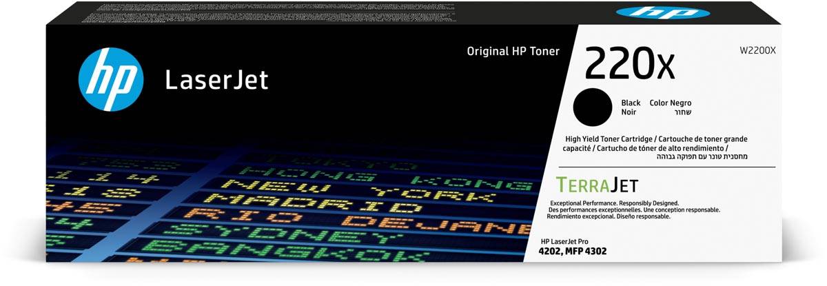 HP toner 220X, 7.500 pagina's, OEM W2200X, zwart
