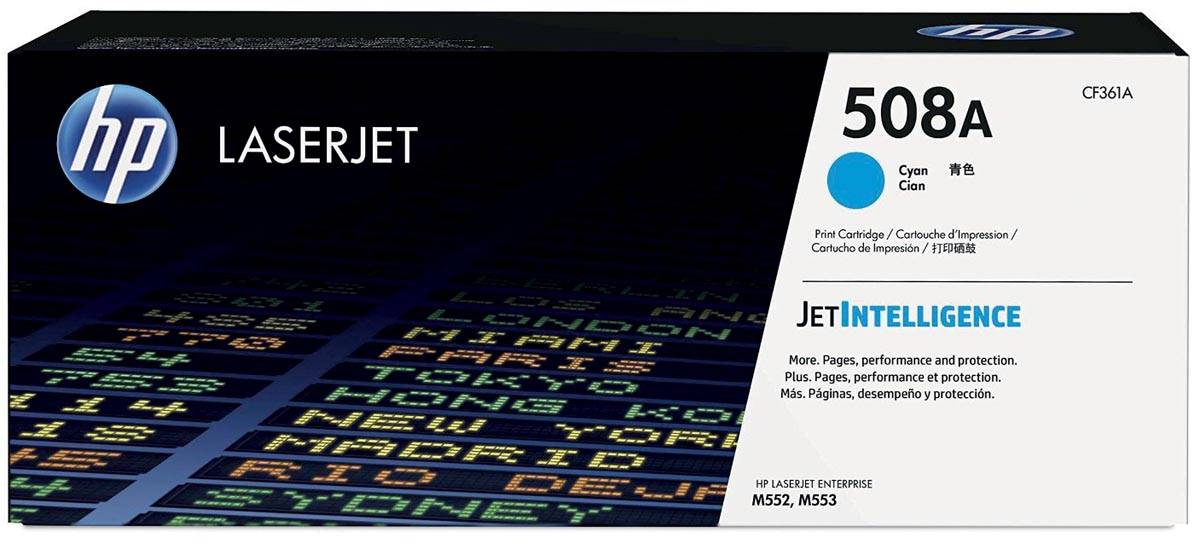 HP toner 508A, 5 000 pagina's, OEM CF361A, cyaan