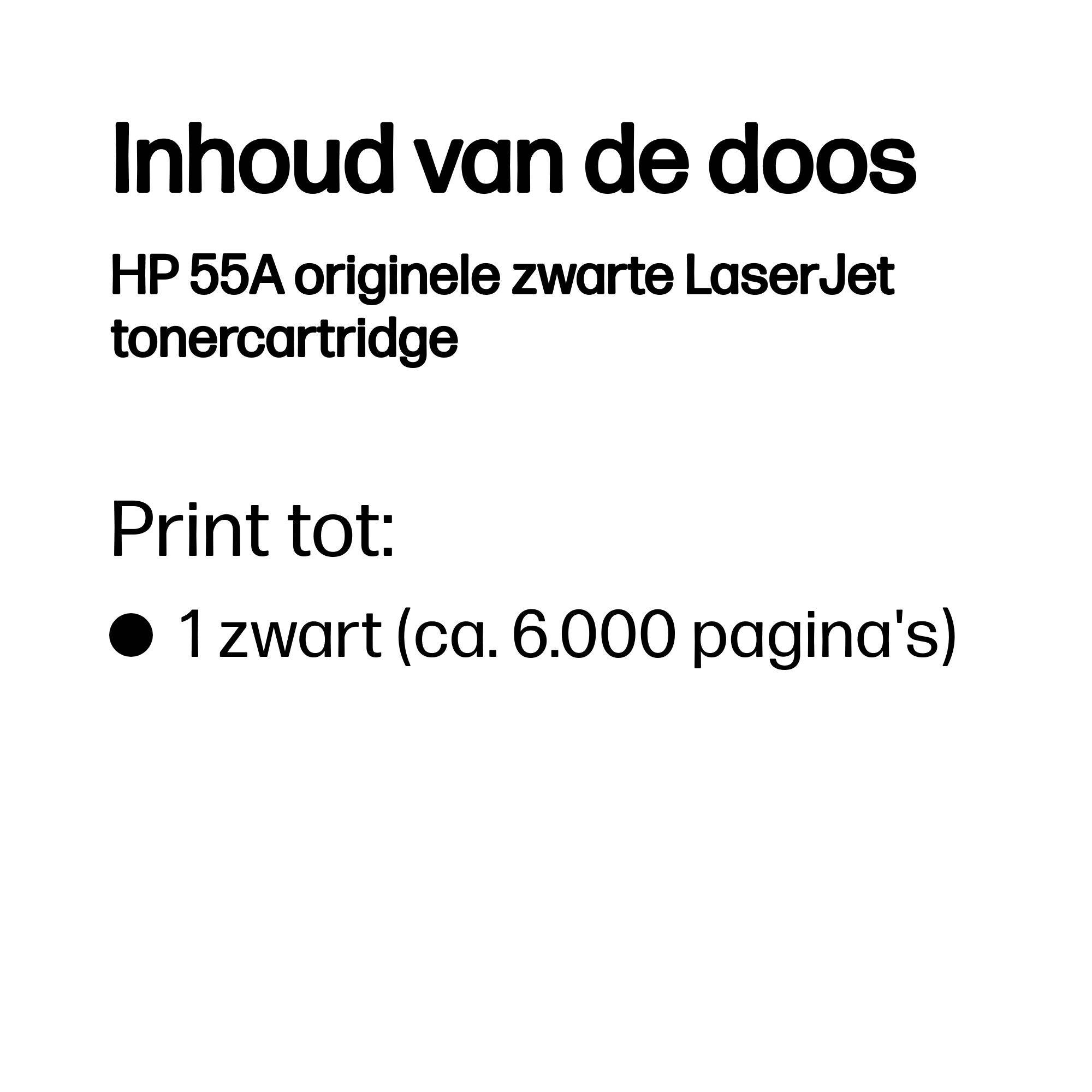 HP 55A originele zwarte LaserJet tonercartridge