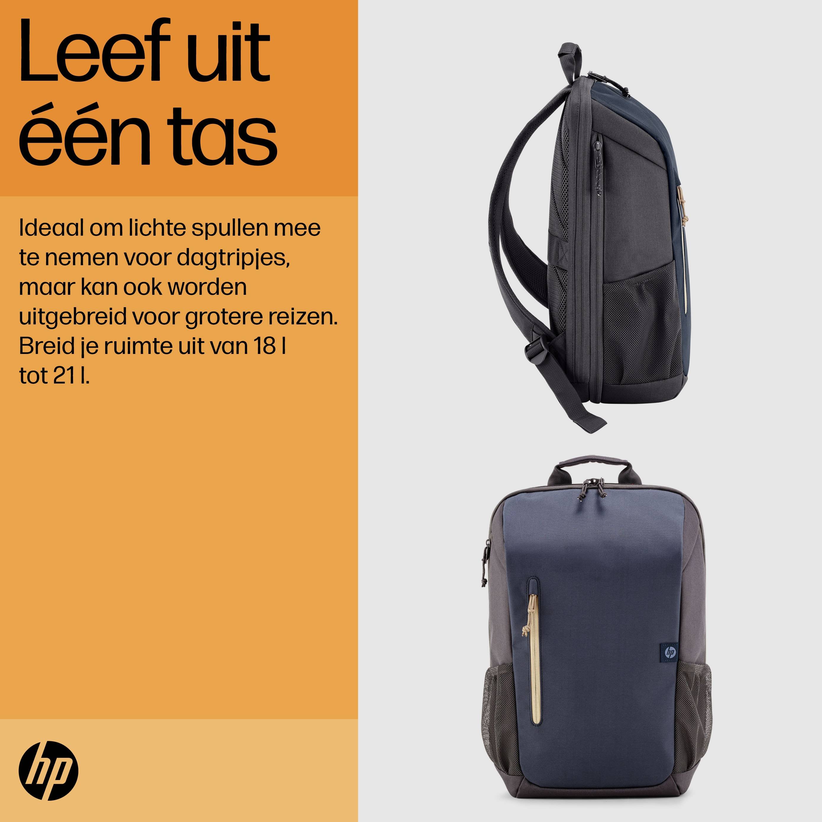 HP Travel 15,6 Blue Night Laptop Backpack, 18 liter