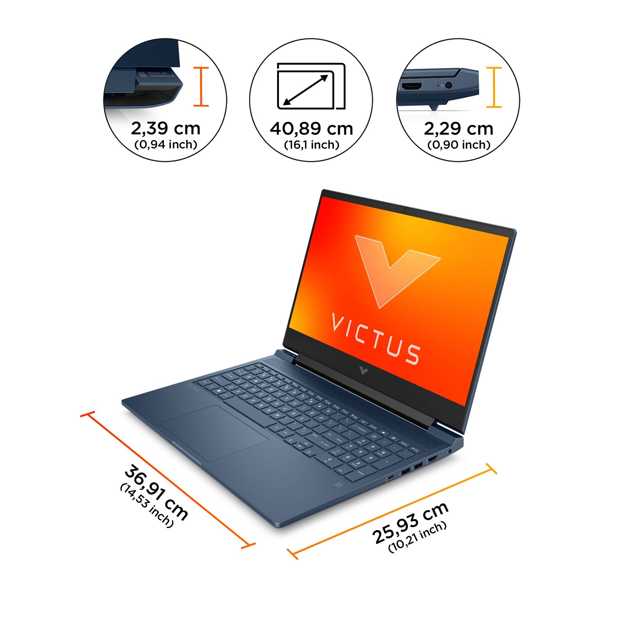 HP Victus Gaming 16-r0054nd Intel® Core™ i7 i7-13620H Laptop 40,9 cm (16.1") Full HD 16 GB DDR5-SDRAM 512 GB SSD NVIDIA GeForce RTX 4070 Wi-Fi 6 (802.11ax) Windows 11 Home Zwart