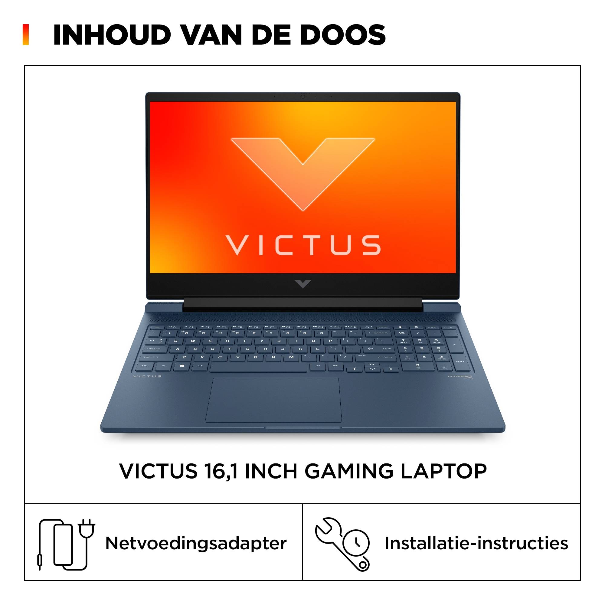 HP Victus Gaming 16-r1060nd Intel® Core™ i7 i7-14700HX Laptop 40,9 cm (16.1") Full HD 32 GB DDR5-SDRAM 1 TB SSD NVIDIA GeForce RTX 4070 Wi-Fi 6 (802.11ax) Windows 11 Home Zwart