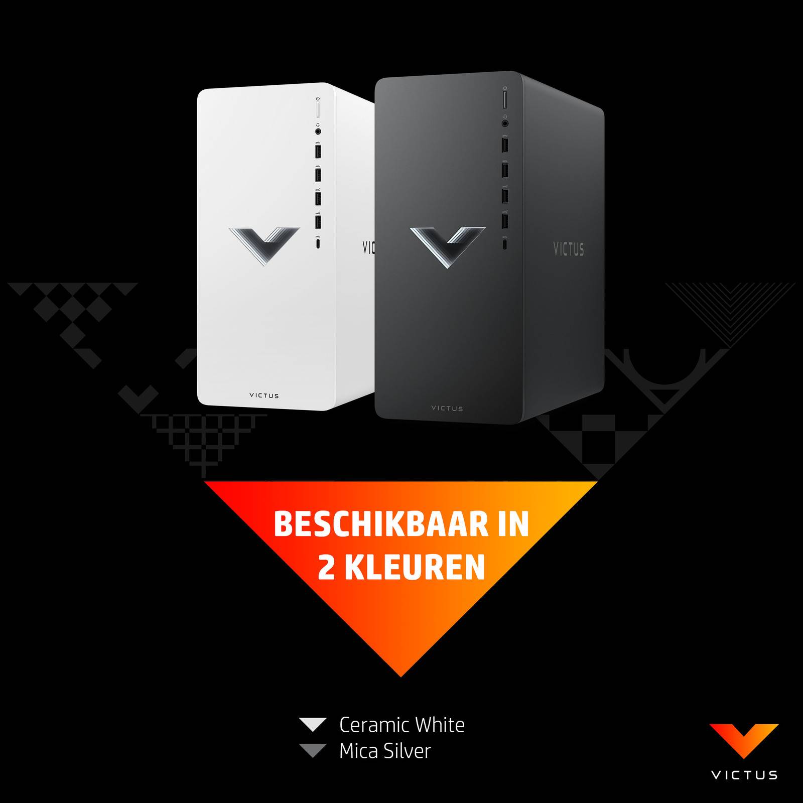 Victus by HP 15L TG02-0001nd AMD Ryzen™ 5 5600G 16 GB DDR4-SDRAM 512 GB SSD NVIDIA GeForce RTX 4060 Windows 11 Home Tower PC Zwart