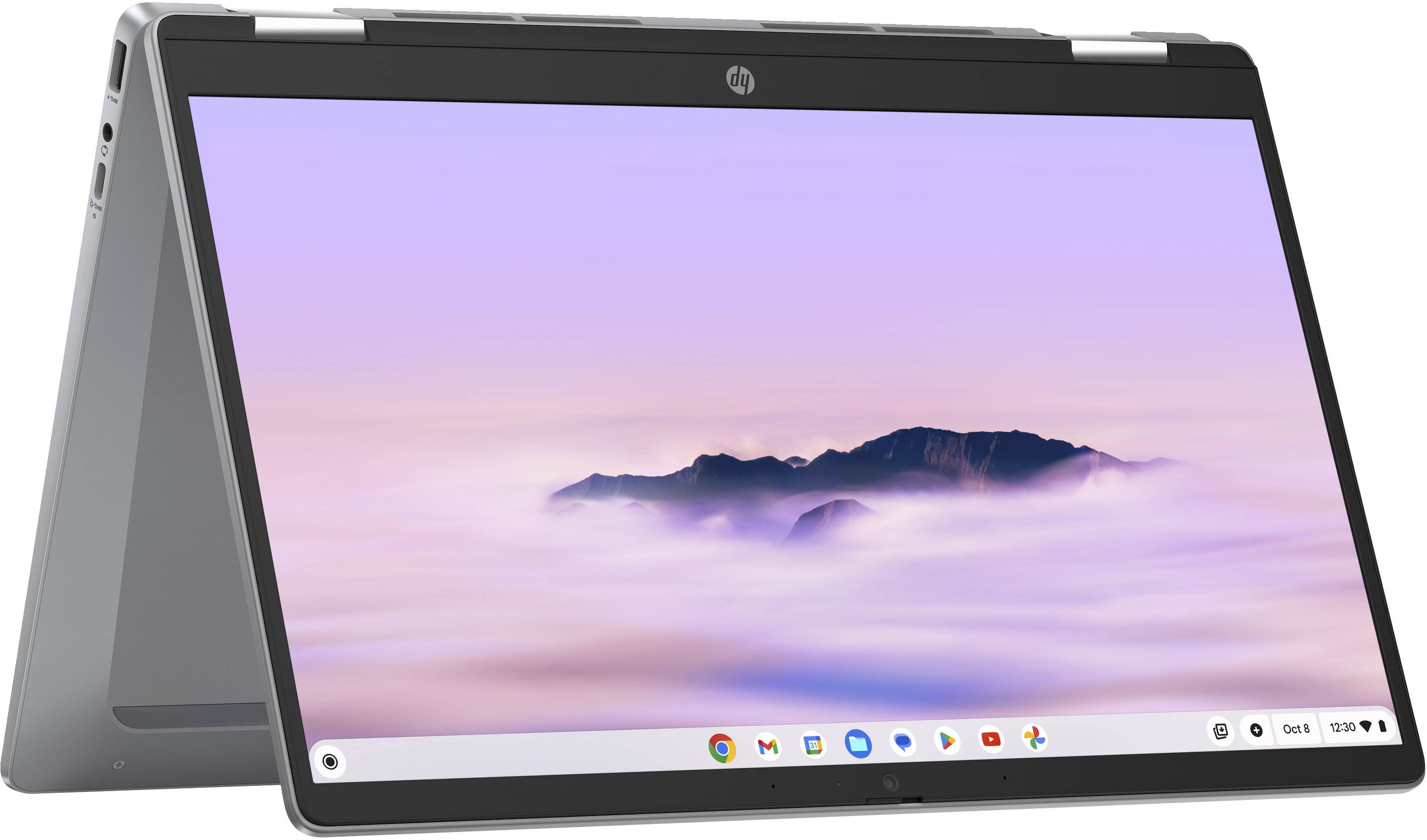 HP Chromebook x360 14b-cd0075nd Intel® Core™ i3 i3-N305 35,6 cm (14") Touchscreen Full HD 8 GB LPDDR5-SDRAM 256 GB Flash Wi-Fi 6 (802.11ax) ChromeOS Zilver