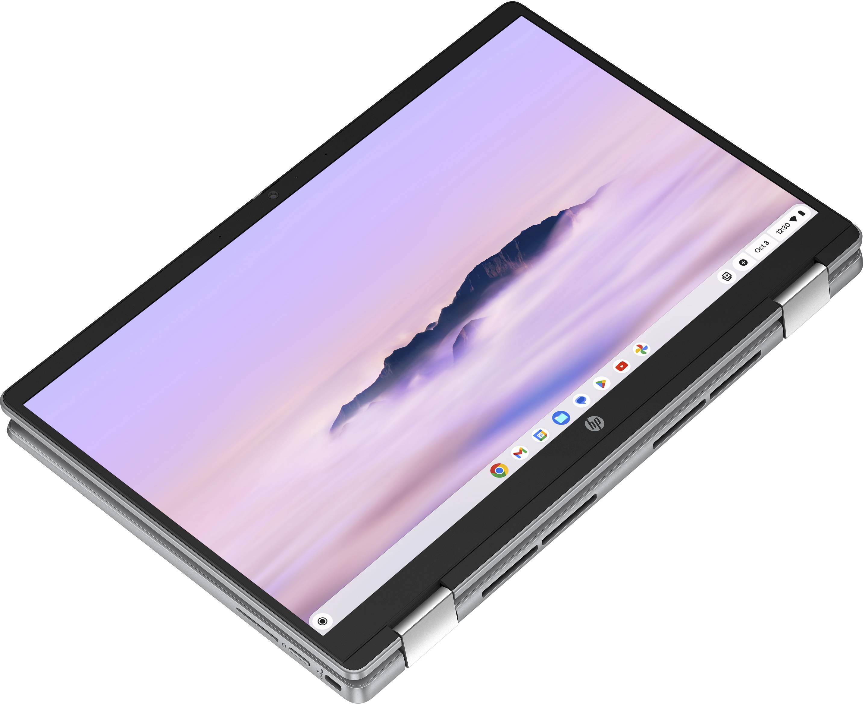 HP Chromebook x360 14b-cd0075nd Intel® Core™ i3 i3-N305 35,6 cm (14") Touchscreen Full HD 8 GB LPDDR5-SDRAM 256 GB Flash Wi-Fi 6 (802.11ax) ChromeOS Zilver