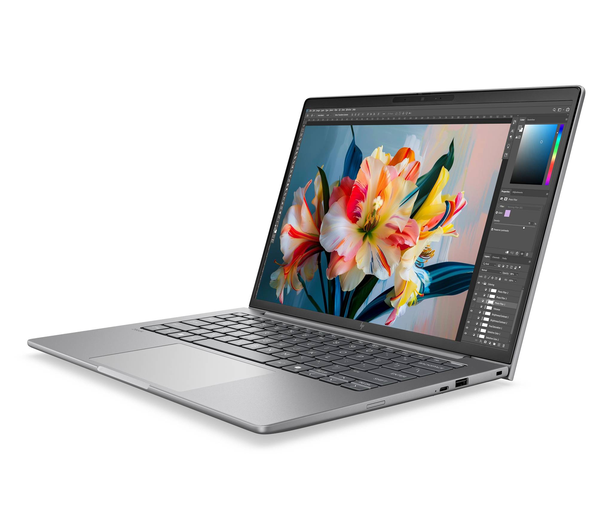 HP ZBook 8 G2i Wolf Pro Security Edition Copilot+ PC Intel Core Ultra 7 356H Mobiel werkstation 35,6 cm (14") WUXGA 32 GB DDR5-SDRAM 1 TB SSD NVIDIA RTX PRO 500 Blackwell Wi-Fi 7 (802.11be) Windows 11 Pro AI Workstation, AI PC Zilver