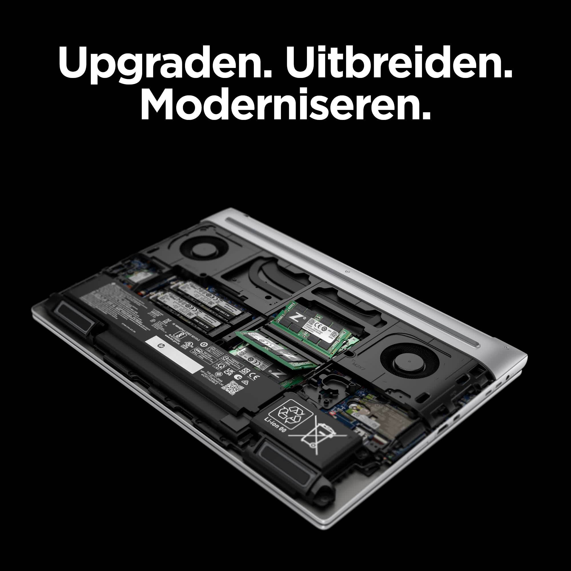 HP ZBook Fury 16 G11 Intel® Core™ i9 i9-13950HX Mobiel werkstation 40,6 cm (16") WQUXGA 32 GB DDR5-SDRAM 1 TB SSD NVIDIA Quadro RTX 4000 Wi-Fi 7 (802.11be) Windows 11 Pro AI PC, AI Workstation Grijs