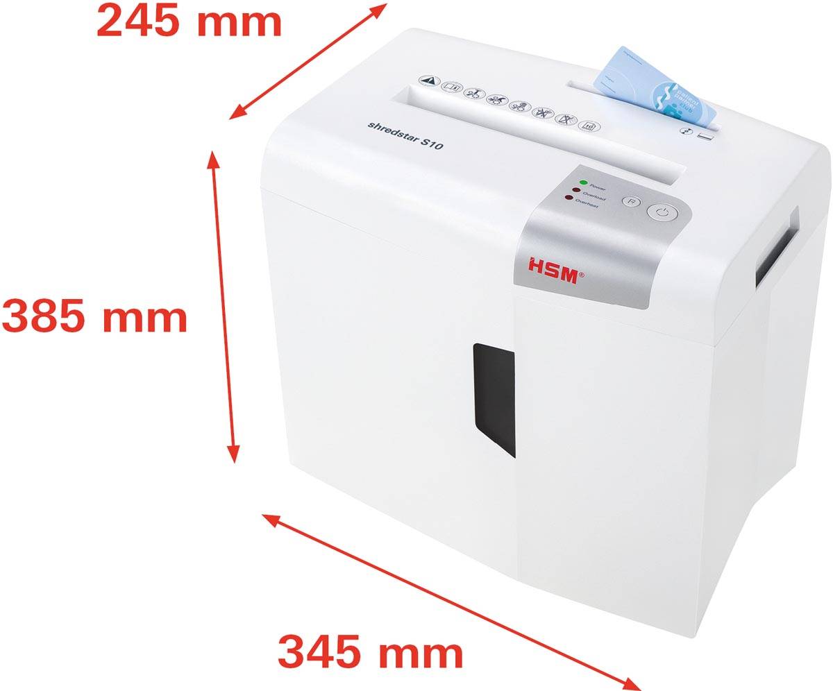HSM shredstar S10 papiervernietiger, 6 mm