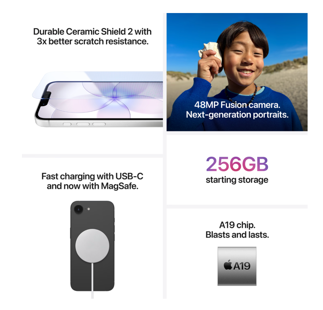 Apple iPhone 17e 256GB Zwart