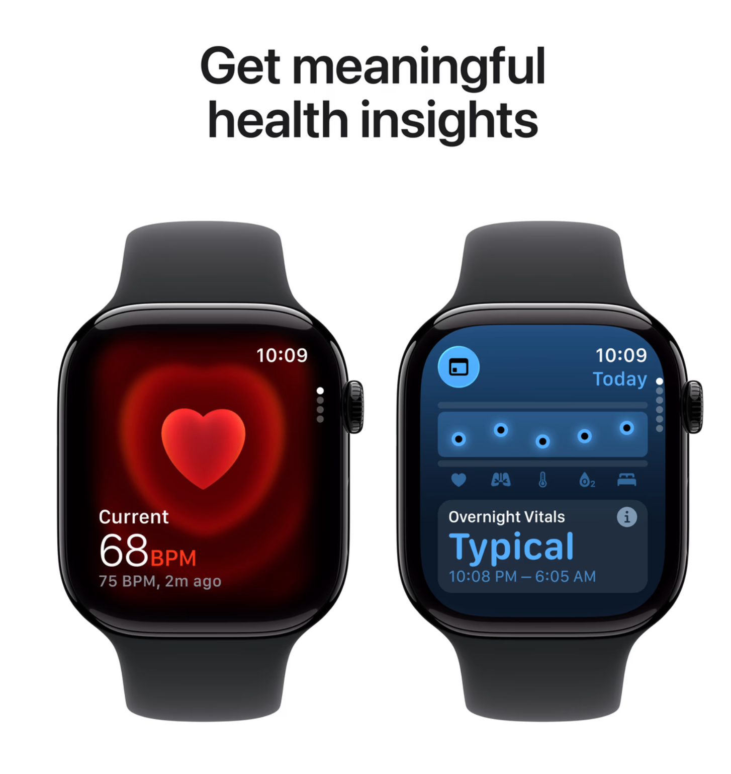 Apple Watch Series 11 46mm Zwart Sportband S/M