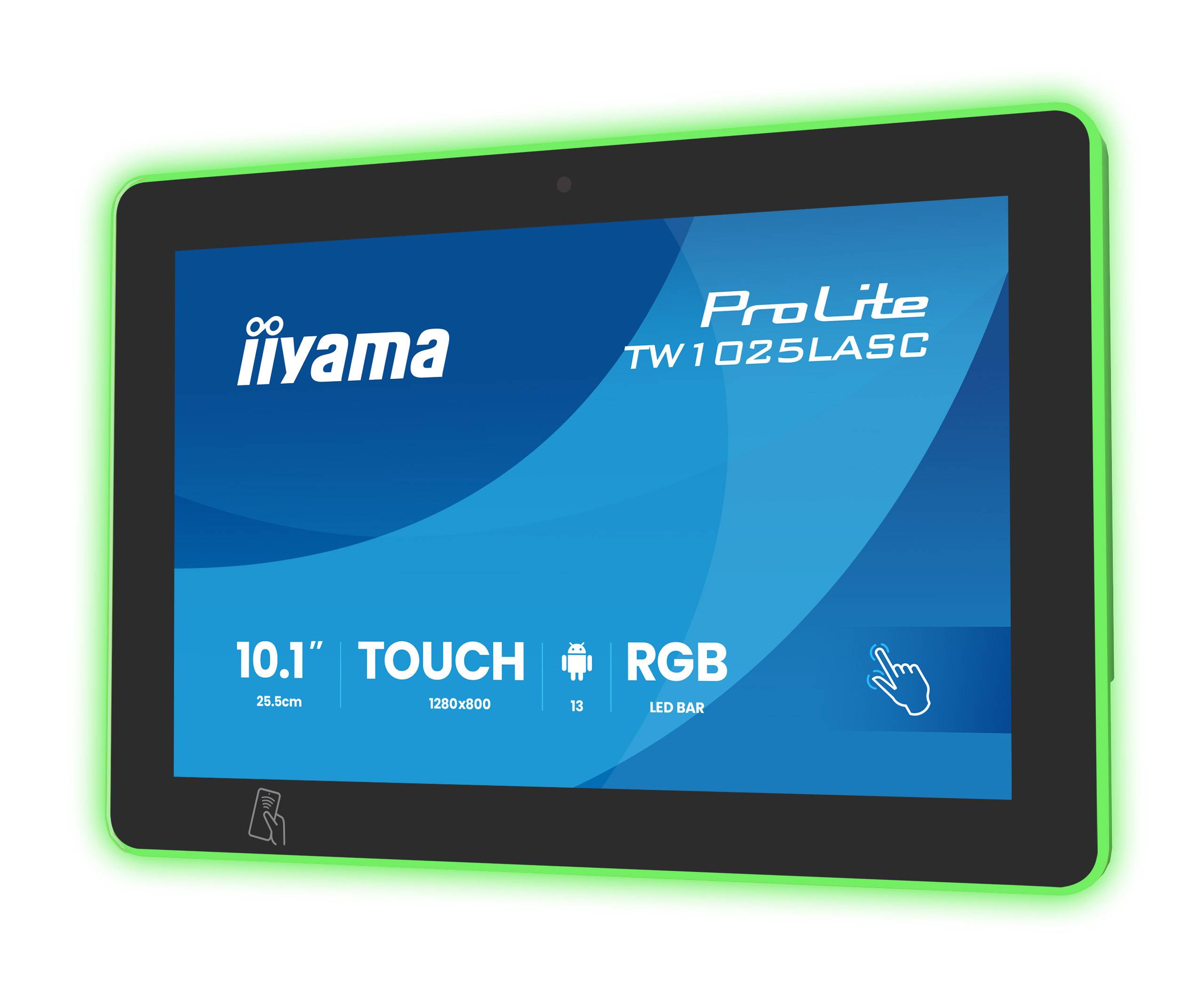 iiyama ProLite TW1025LASC-B3PNR computer monitor 25,6 cm (10.1") 1280 x 800 Pixels WXGA LED Touchscreen Multi-gebruiker Zwart