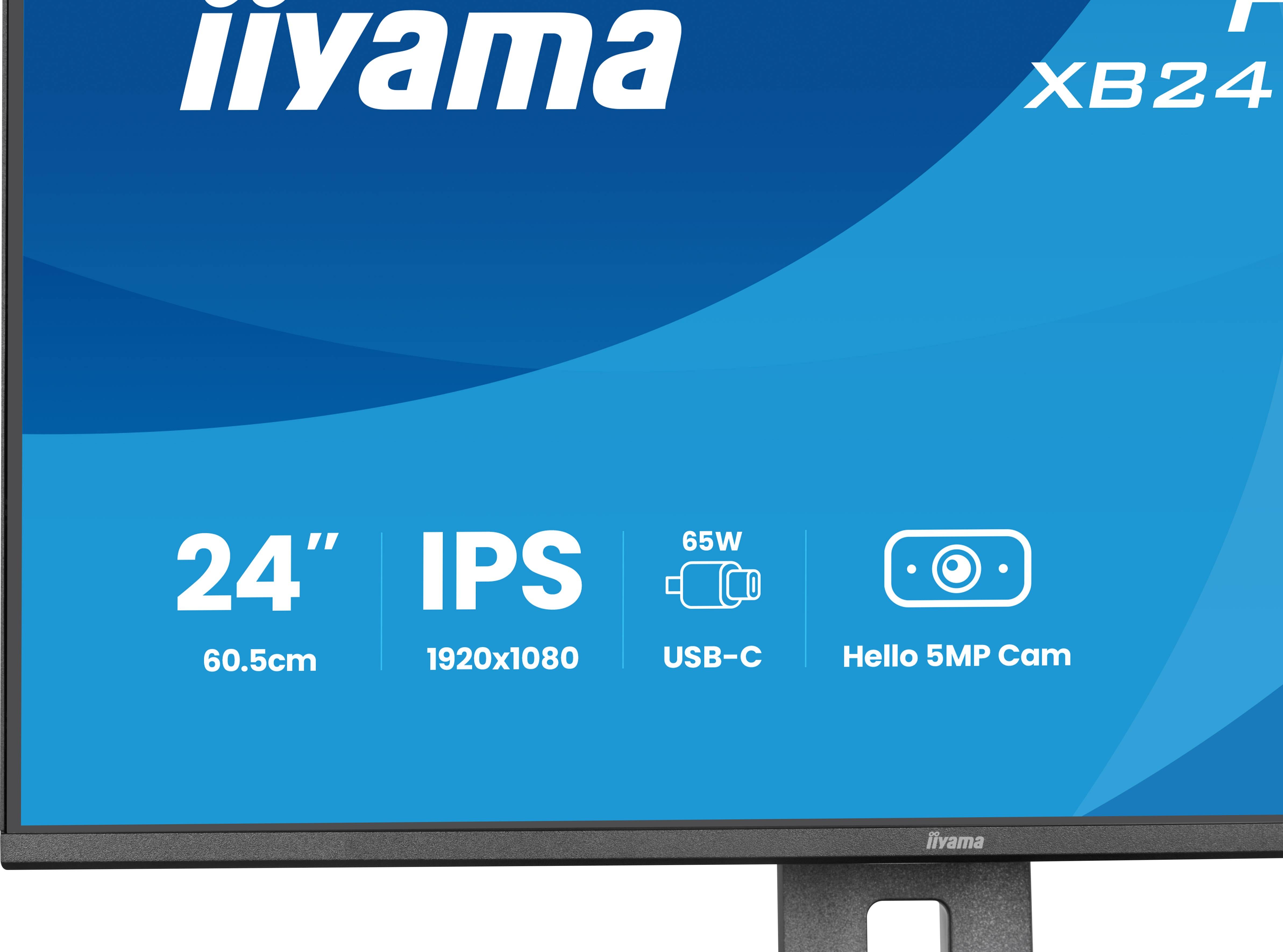 iiyama ProLite XB2497HSNH-B1 24IN IPS LCD 4MS 1920X1080 350CD/M2 HDMI/DP/USB 2 computer monitor 60,5 cm (23.8") 1920 x 1080 Pixels Full HD Zwart