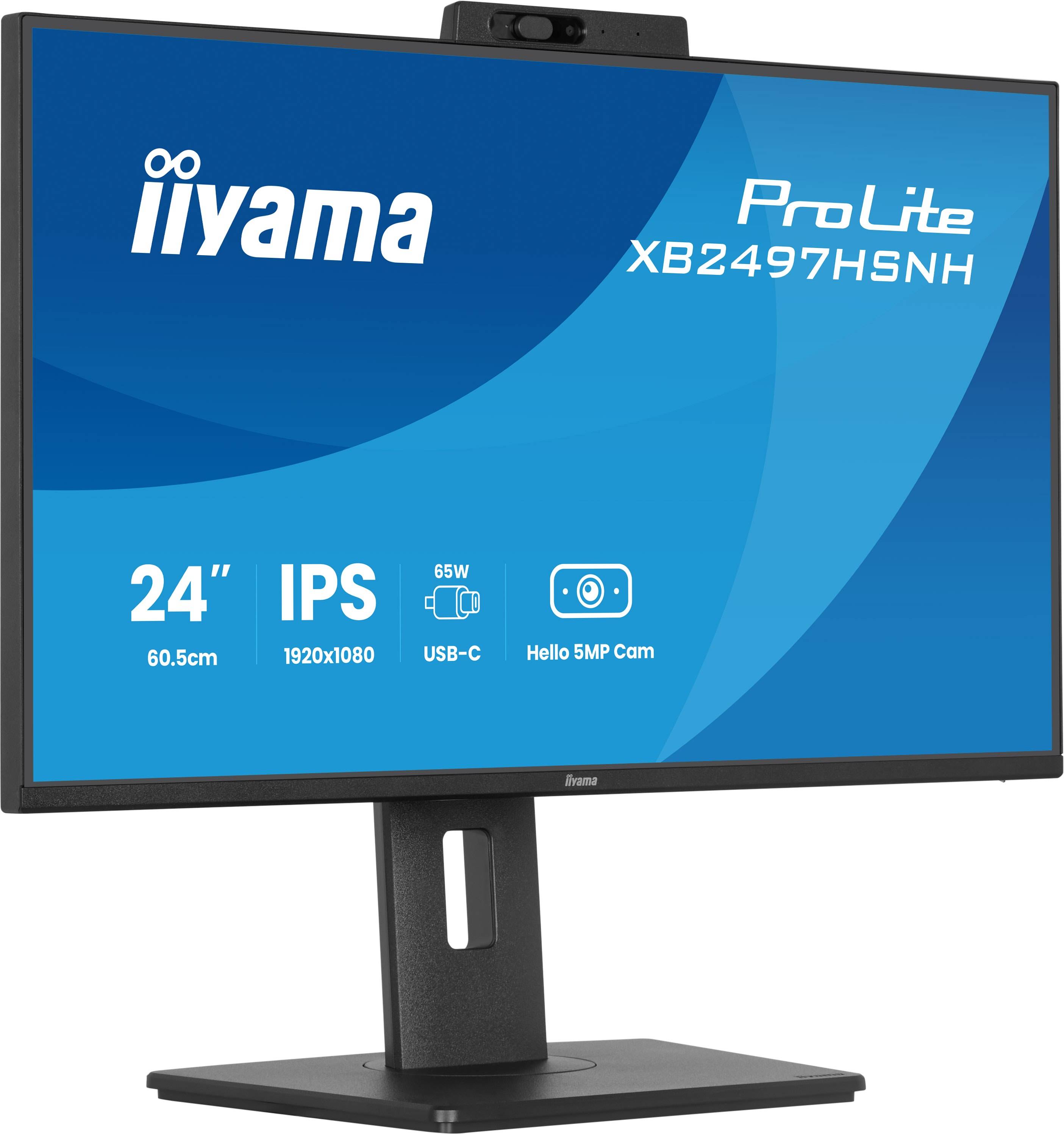 iiyama ProLite XB2497HSNH-B1 24IN IPS LCD 4MS 1920X1080 350CD/M2 HDMI/DP/USB 2 computer monitor 60,5 cm (23.8") 1920 x 1080 Pixels Full HD Zwart