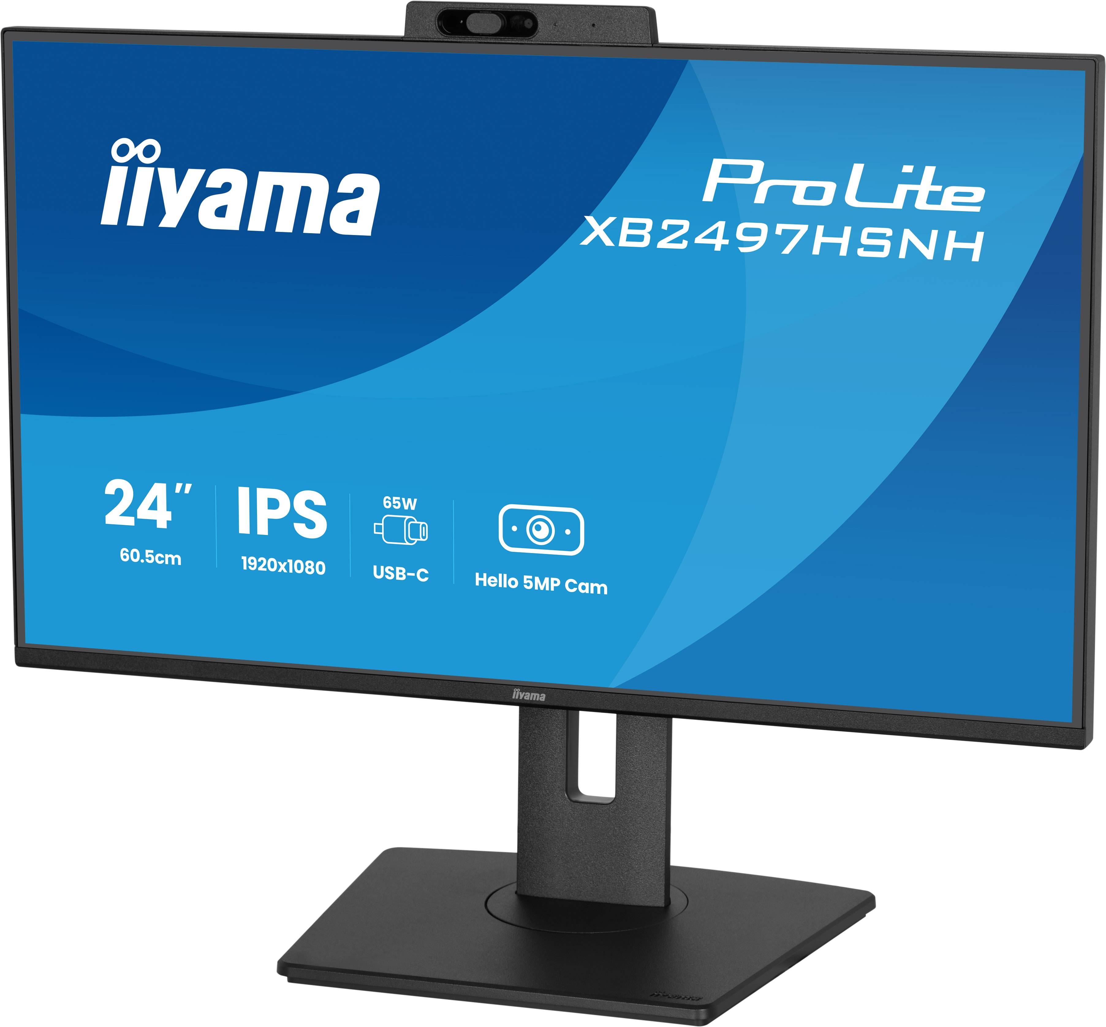 iiyama ProLite XB2497HSNH-B1 24IN IPS LCD 4MS 1920X1080 350CD/M2 HDMI/DP/USB 2 computer monitor 60,5 cm (23.8") 1920 x 1080 Pixels Full HD Zwart