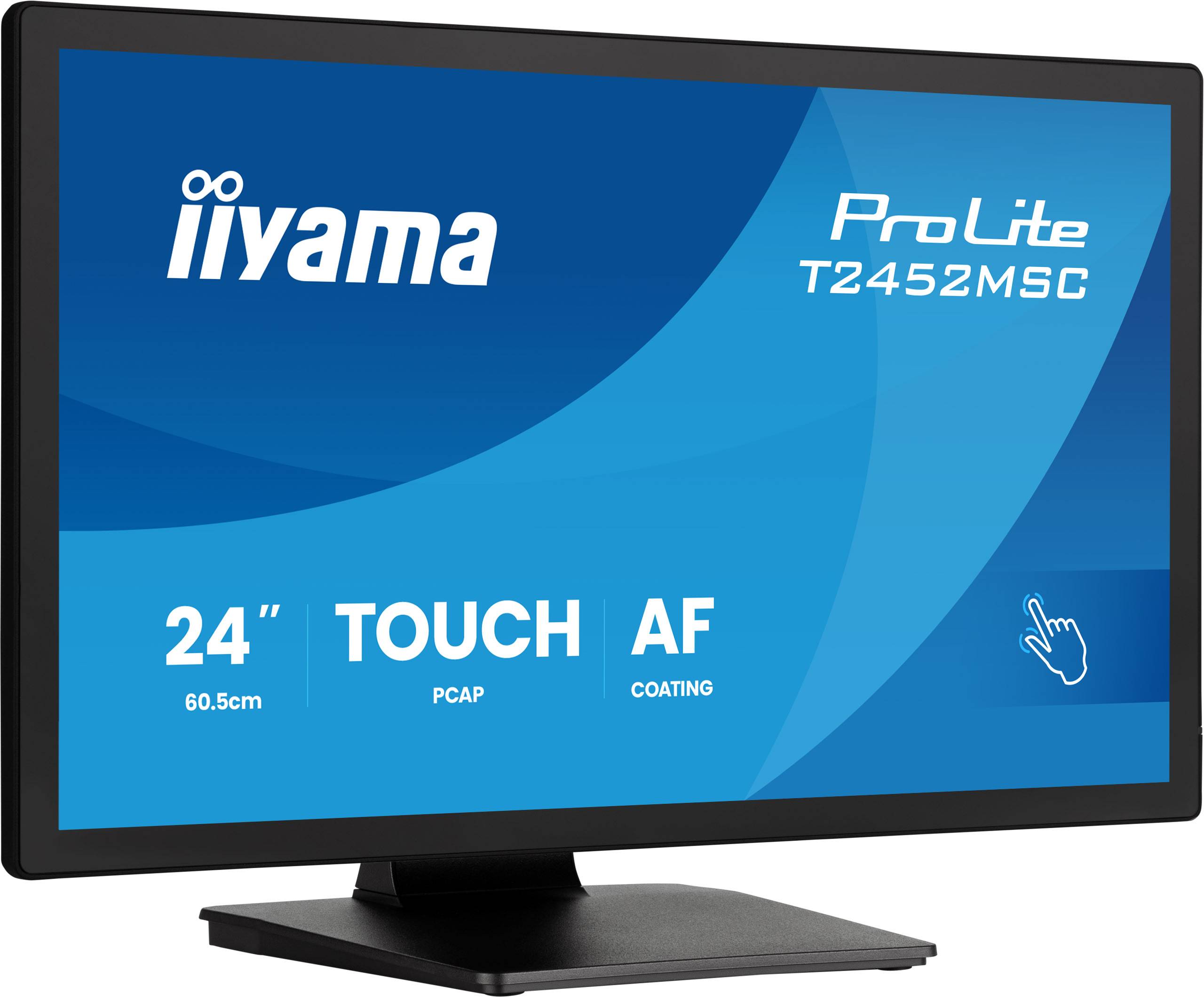 iiyama ProLite T2452MSC-B2 computer monitor 61 cm (24") 1920 x 1080 Pixels Full HD Touchscreen Zwart
