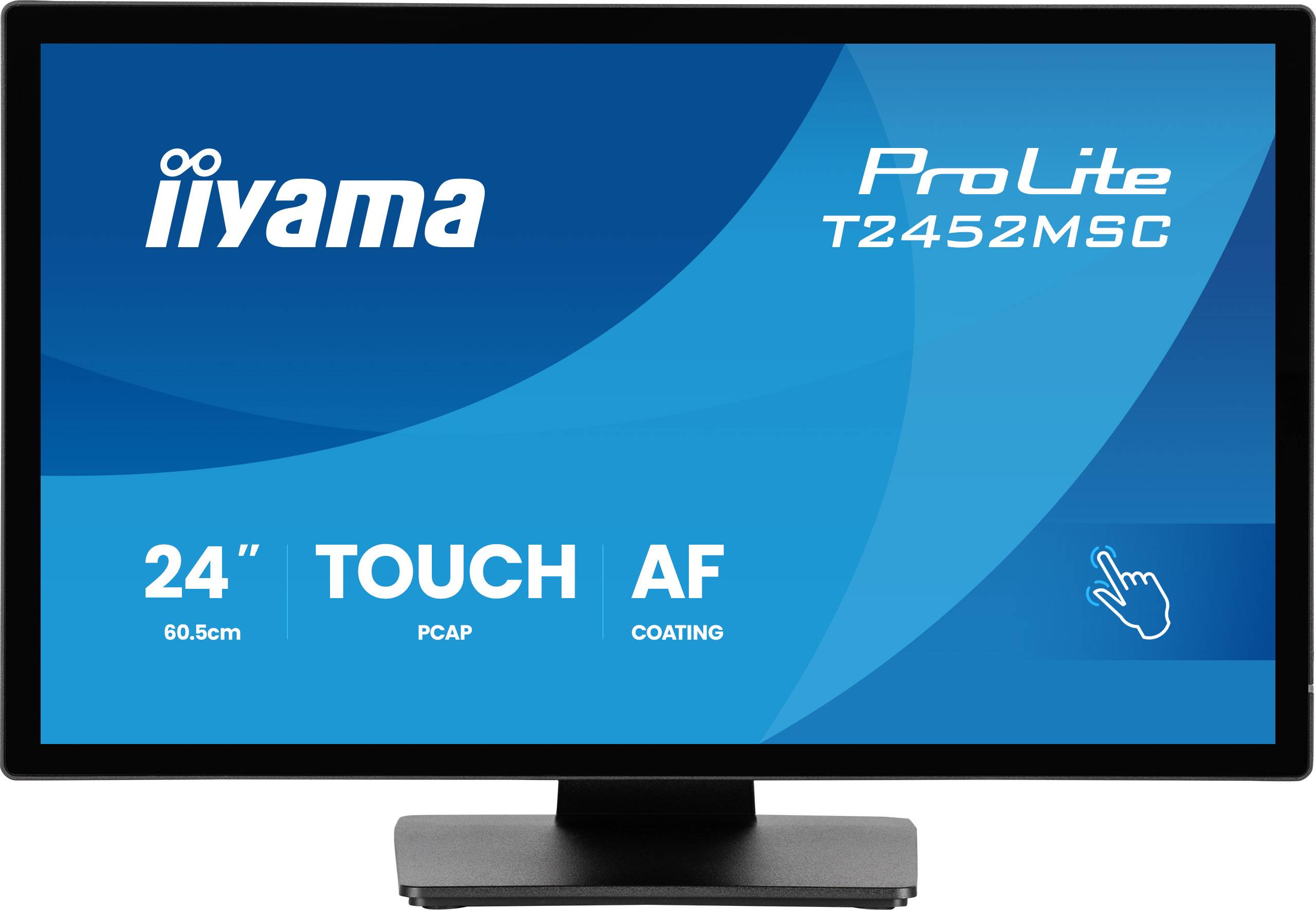 iiyama ProLite T2452MSC-B2 computer monitor 61 cm (24") 1920 x 1080 Pixels Full HD Touchscreen Zwart