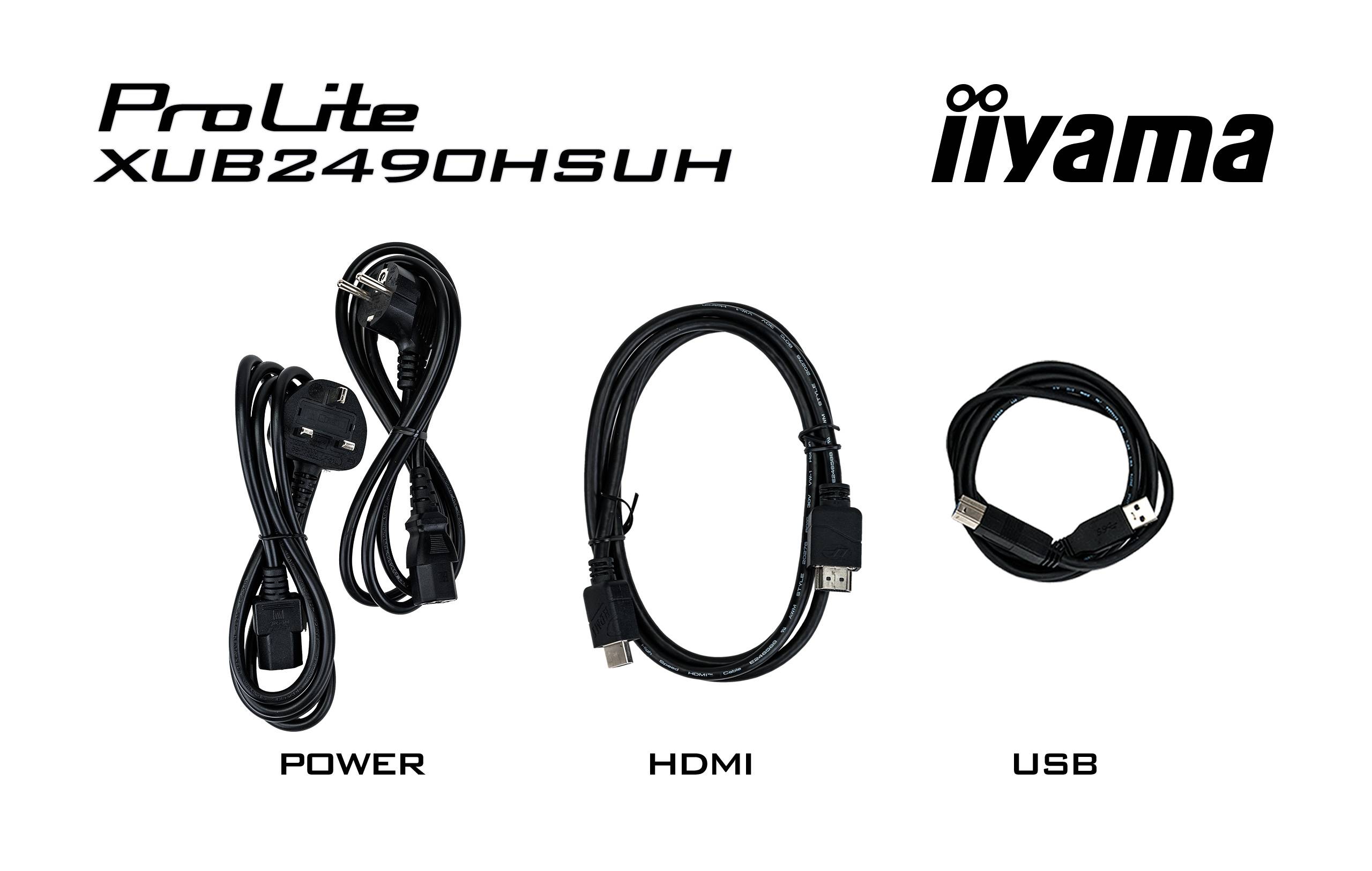 iiyama XUB2490HSUH-B2 computer monitor 60,5 cm (23.8") 1920 x 1080 Pixels Full HD LED Zwart