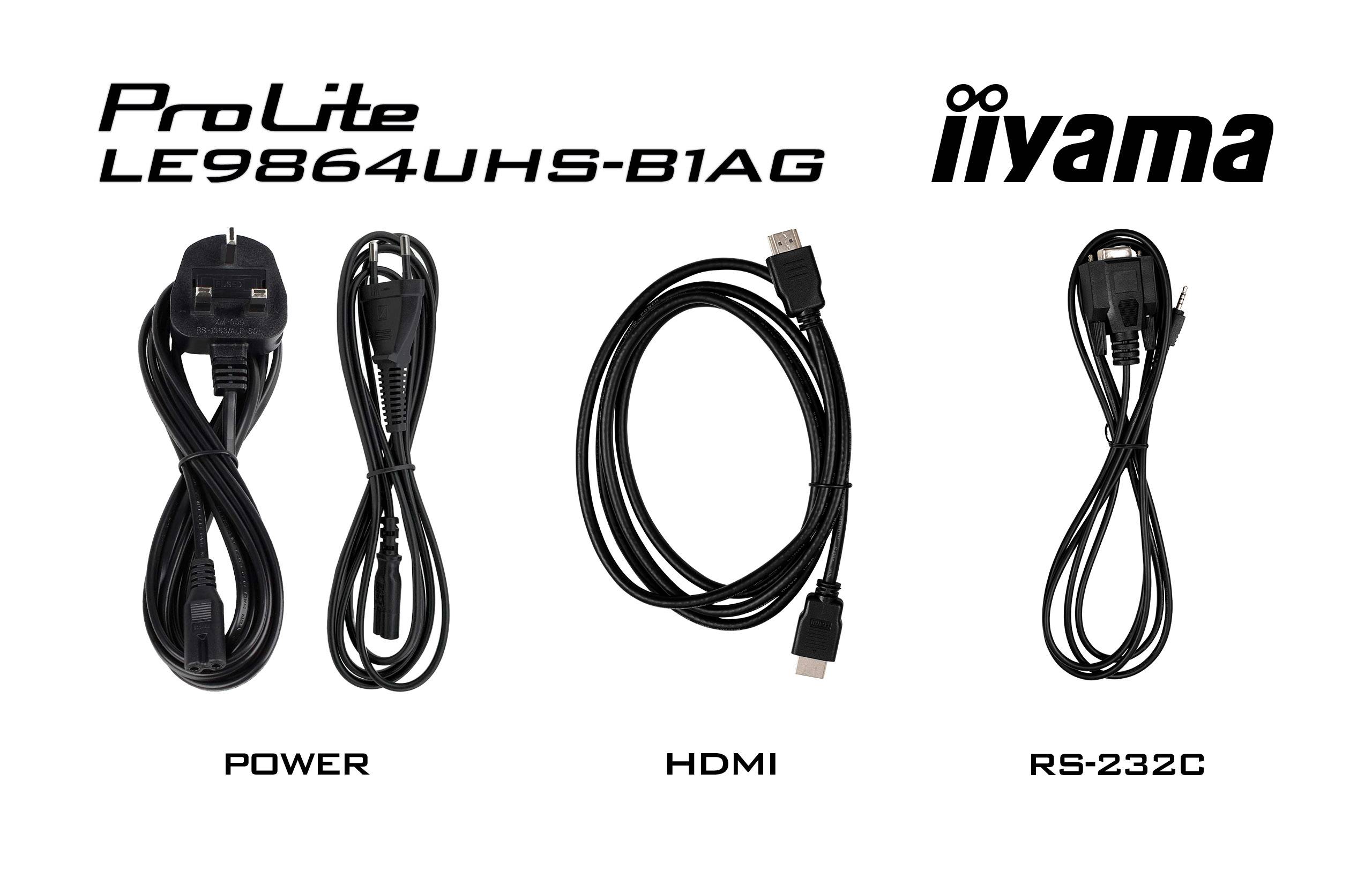 iiyama LE9864UHS-B1AG beeldkrant Digitale signage flatscreen 2,49 m (98") Wifi 500 cd/m² 4K Ultra HD Zwart Type processor Android 24/7