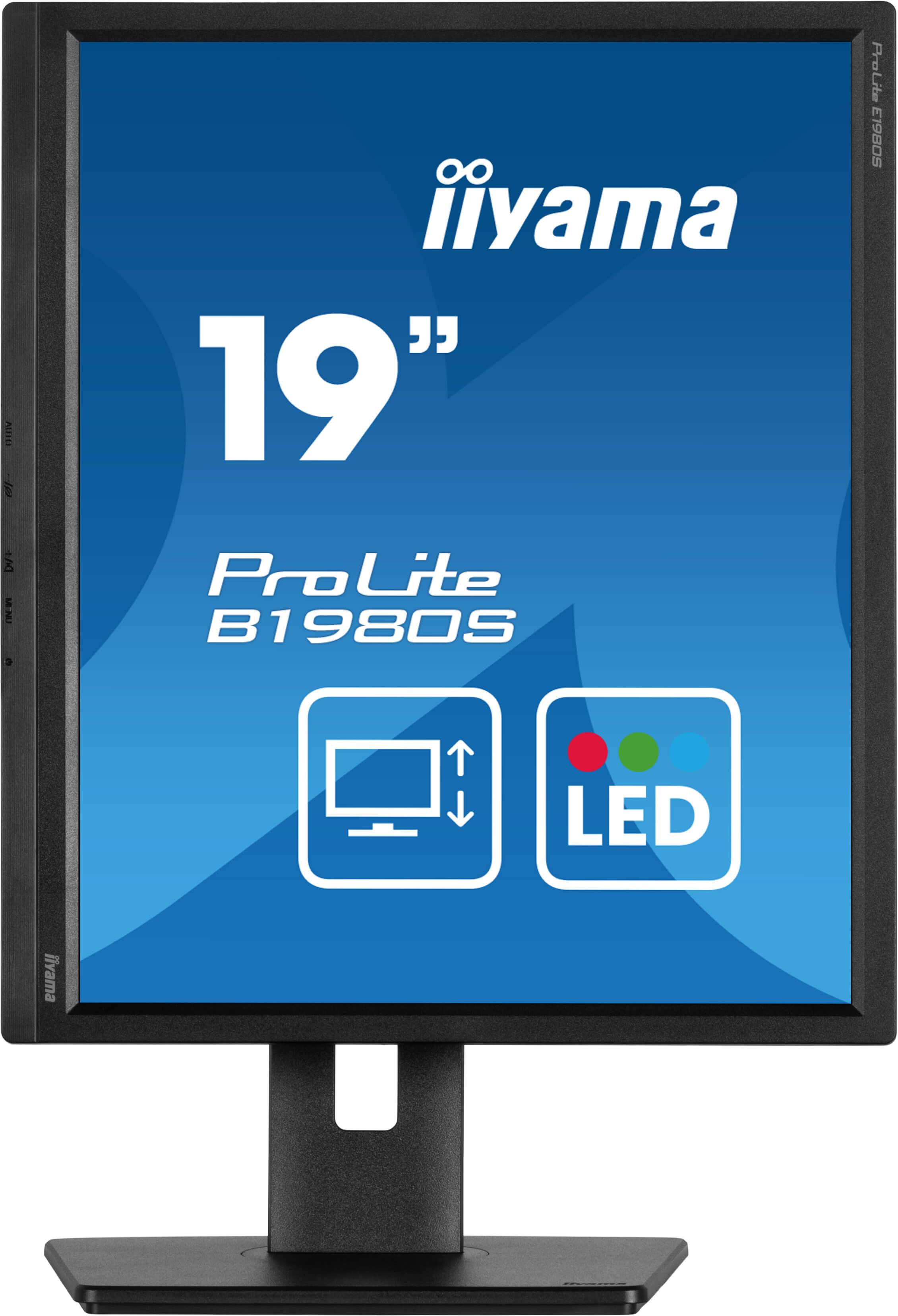 iiyama ProLite B1980S-B1 computer monitor 48,3 cm (19") 1280 x 1024 Pixels VGA LED Zwart