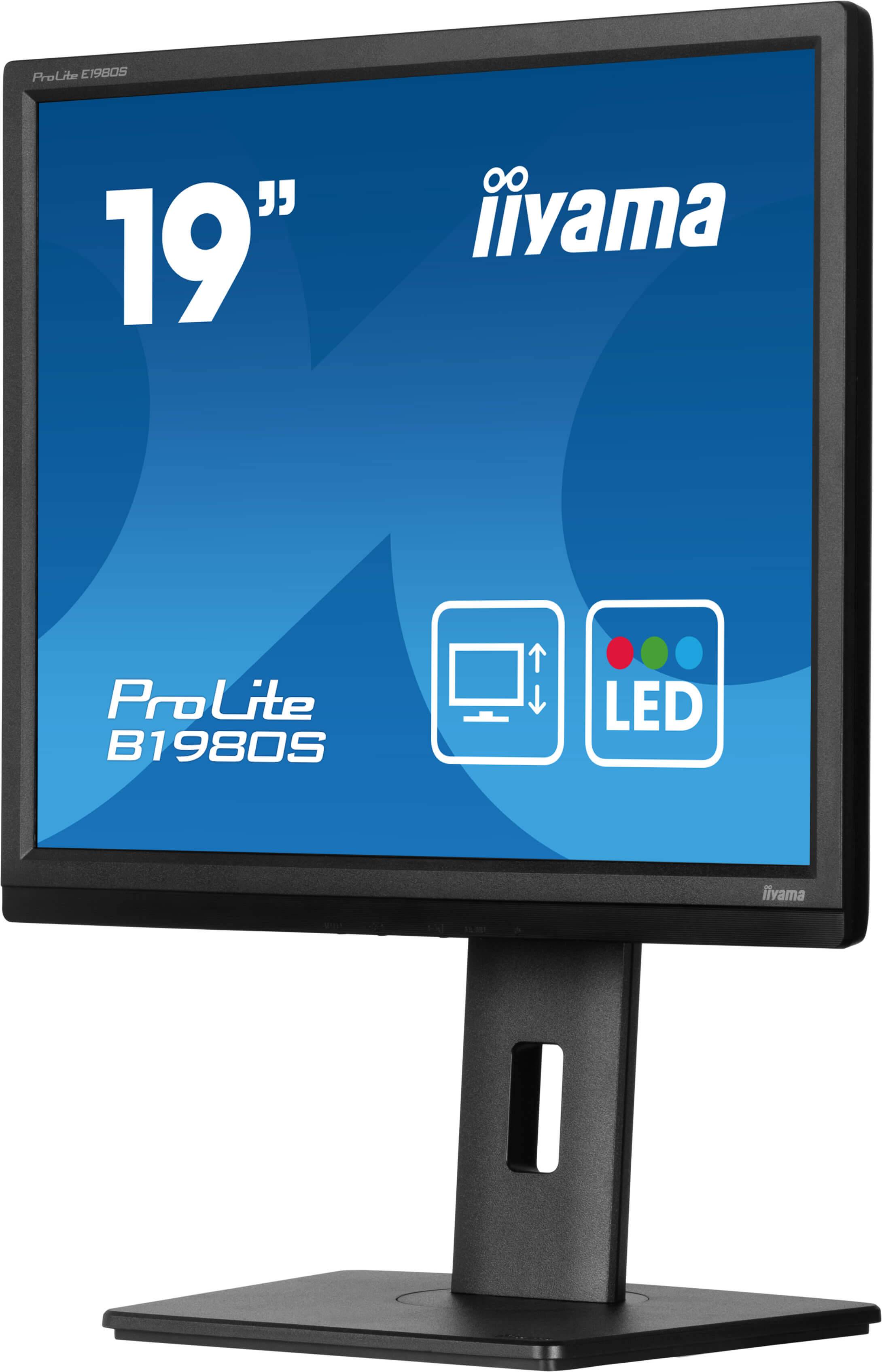 iiyama ProLite B1980S-B1 computer monitor 48,3 cm (19") 1280 x 1024 Pixels VGA LED Zwart