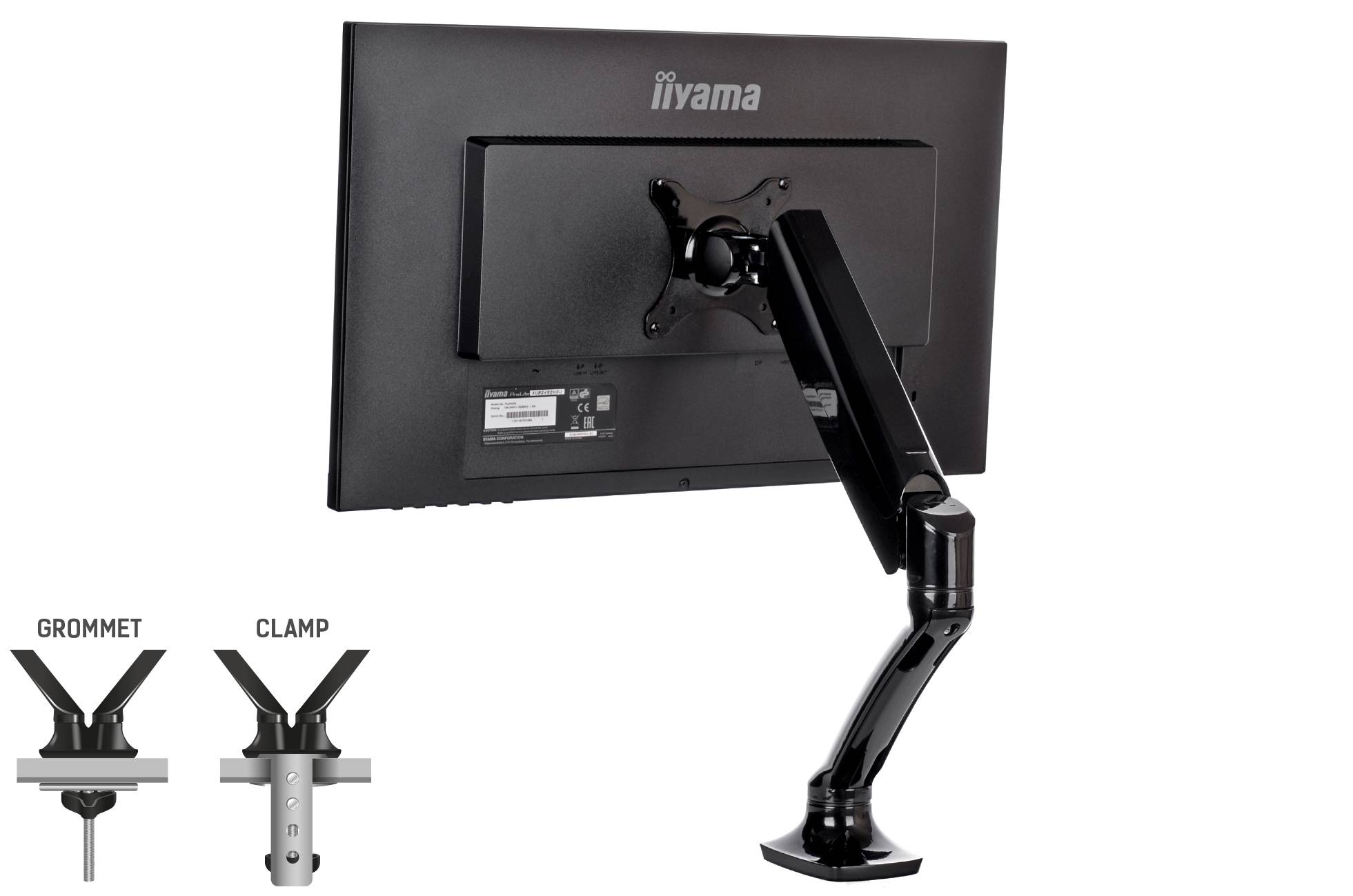 iiyama DS3001C-B1 flat panel bureau steun 68,6 cm (27") Zwart