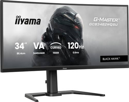iiyama GCB3482WQSU-B1 computer monitor 86,4 cm (34") 1440 x 3440 Pixels UltraWide Quad HD LED Zwart